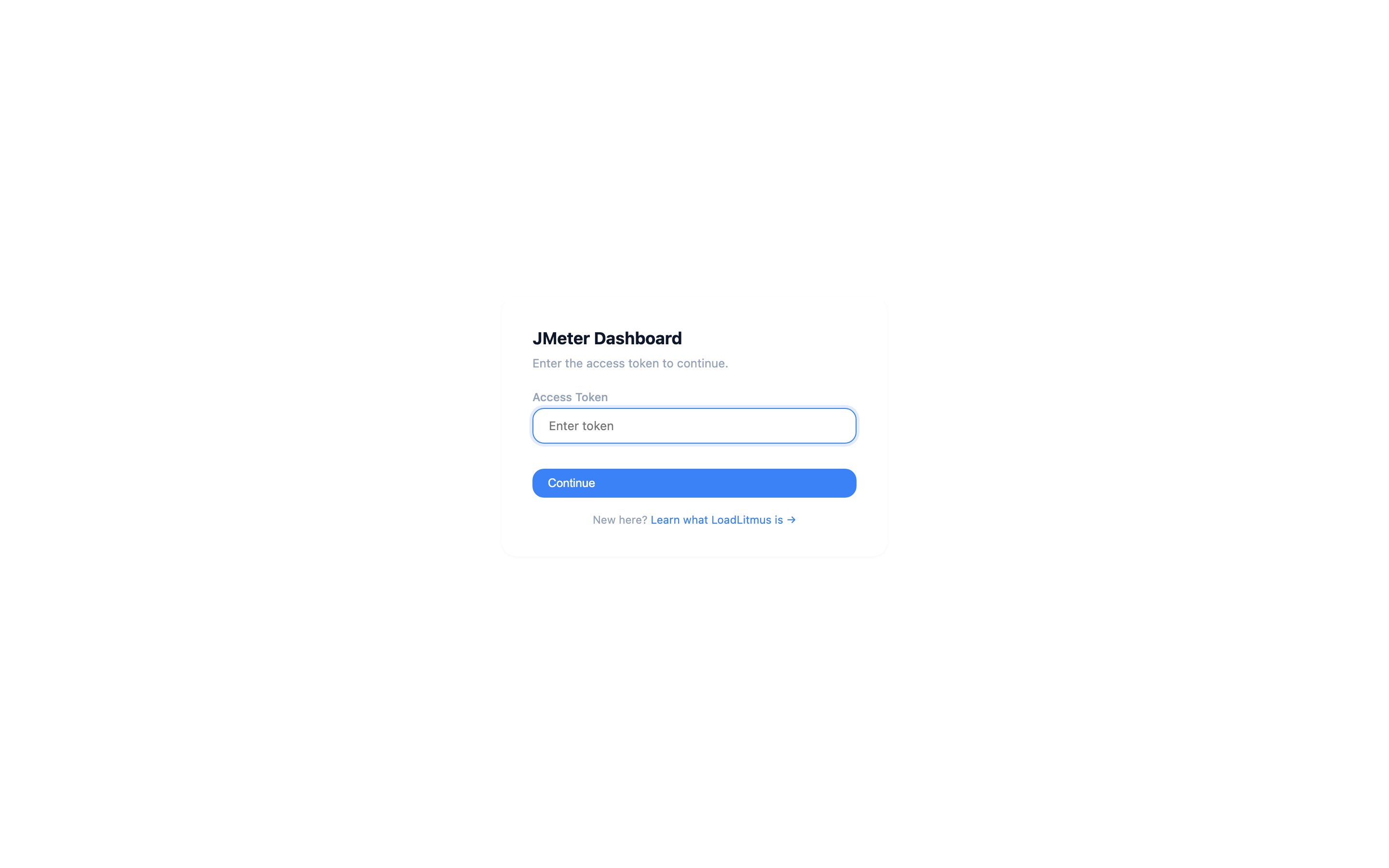 The token page a remote user sees first